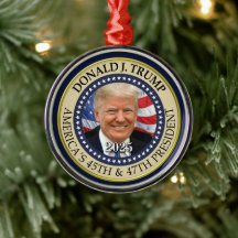 2025 Trump Ornament President Donald Trump Photo