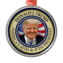 2025 Trump Ornament President Donald Trump Photo