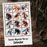 2025 Twelve Majestic Horses Calendar<br><div class="desc">Capture the beauty and grace of horses all year round with our 2025 Horses Watercolor Calendar. Each month features a new watercolor painting of a unique horse, from the powerful Clydesdale to the unique Appaloosa, bringing the spirit of these magnificent animals into your home or office. The vibrant colors and...</div>
