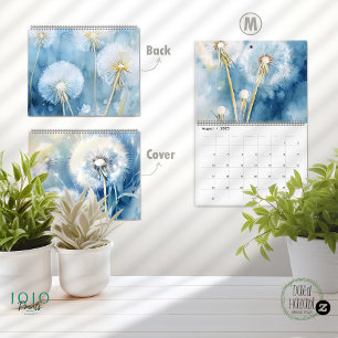 2025 Vintage Dandelion Background Calendar