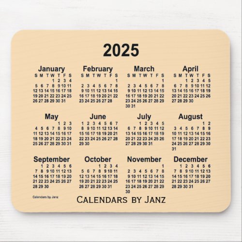 2025 Wheat Calendar by Janz Mouse Pad