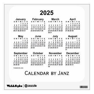 2025 White Calendar by Janz Wall Decal