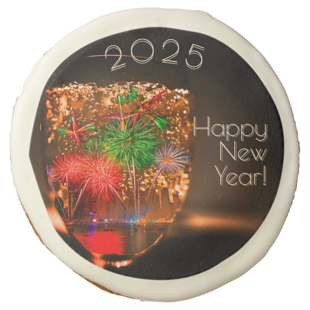 2025 wishes with fireworks and bubbles