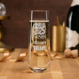 2025 With New Dreams Stemless Champagne Flute