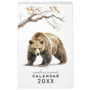 2025 Woodland Animal Illustration Calendar