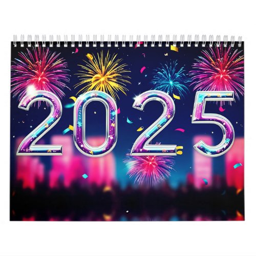 2025 year calendar surreal curtain