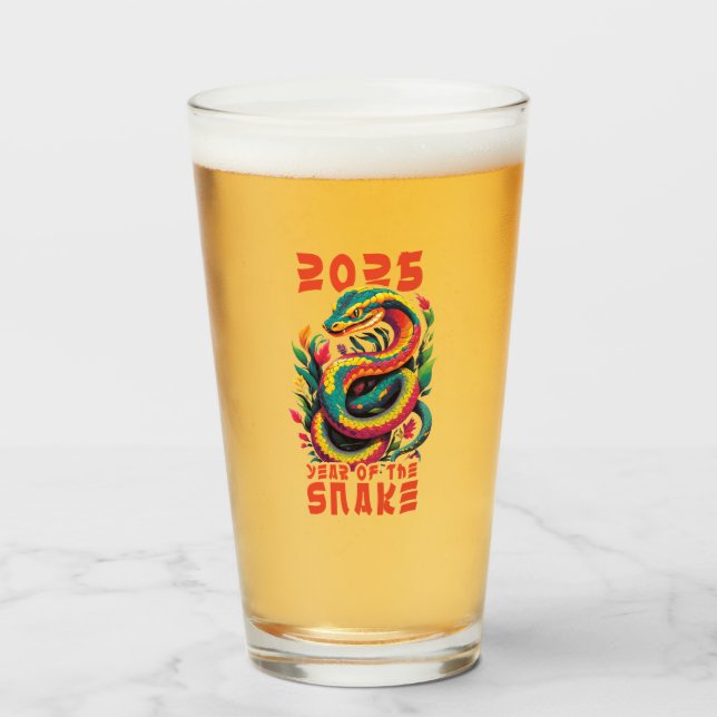 2025 Year Of The Snake Glass (Front Filled)