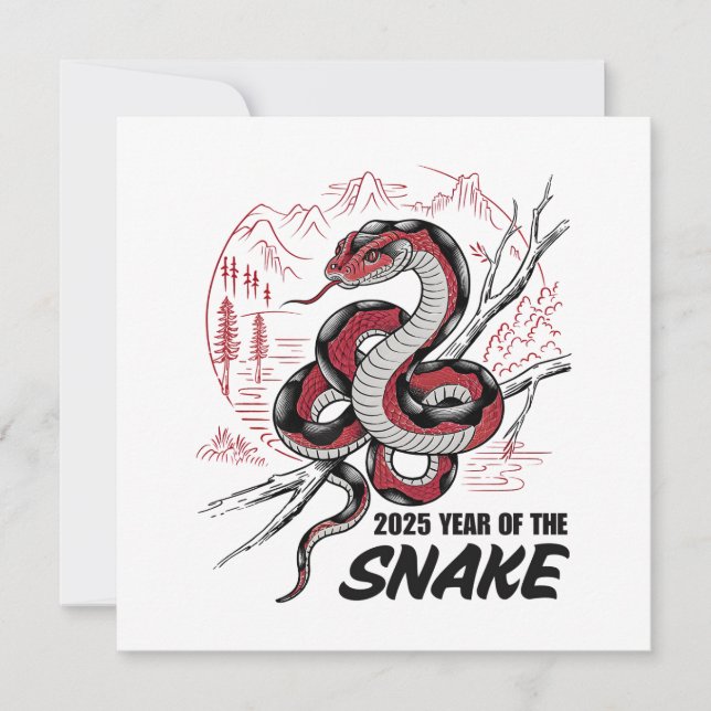 2025 Year Of The Snake  Holiday Card (Front)