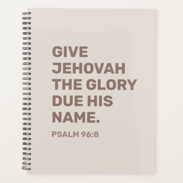 2025 Year Text Planner – Psalm 96:8 | JW Planner (Front)