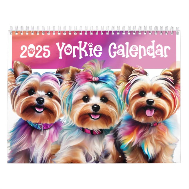 2025 Yorkie Calendar (Cover)