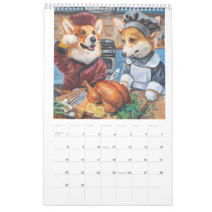 2026 12-month calendar pet portrait paintings