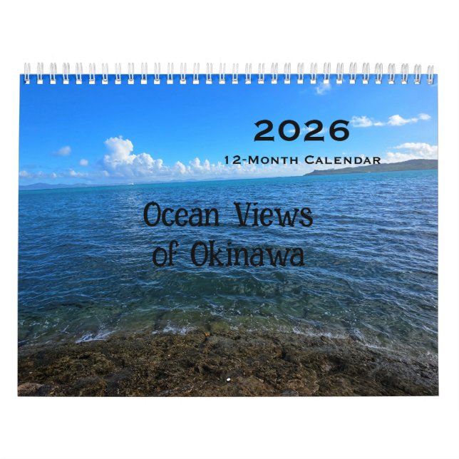 2026 12-Month Okinawan Ocean Views Calendar (Cover)