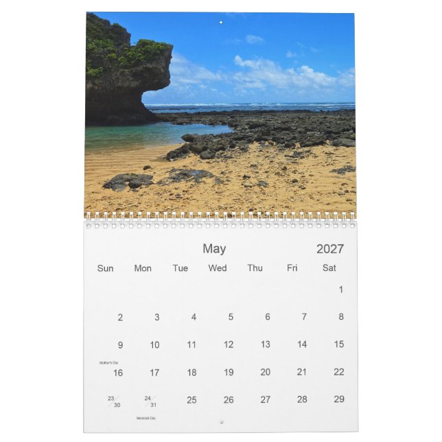 2026 12-Month Rocks of Okinawan Oceans Calendar (May 2027)