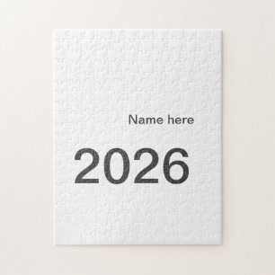 2026 2027 2028 name title here year bold letter  jigsaw puzzle