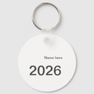 2026 2027 2028 name title here year bold letter  keychain