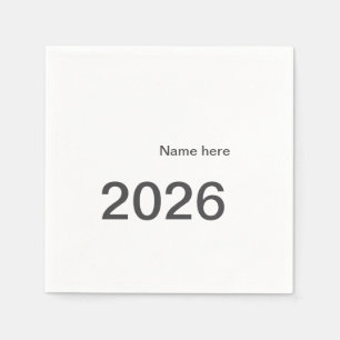 2026 2027 2028 name title here year bold letter napkins