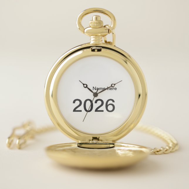2026 2027 2028 name title here year bold letter  pocket watch (Inside)