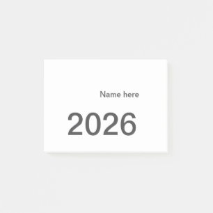 2026 2027 2028 name title here year bold letter  post-it notes
