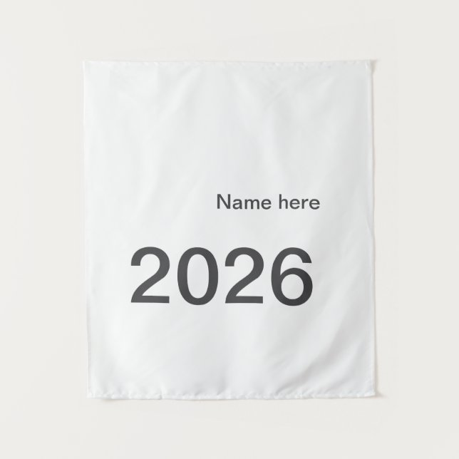 2026 2027 2028 name title here year bold letter  tapestry (Front)
