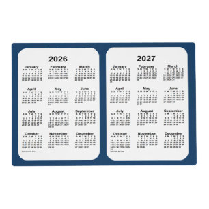 2026-2027 Police Box Blue 2 Year Calendar by Janz Placemat