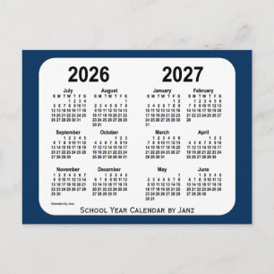 2026-2027 Police Box Blue School Calendar by Janz Postcard