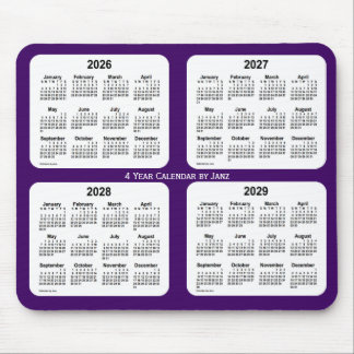 2026-2029 Purple 4 Year Calendar by Janz Mouse Pad