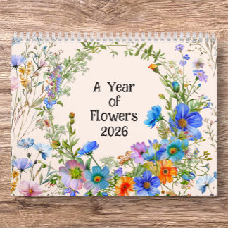 2026 A Year of Flowers - Wall Calendar