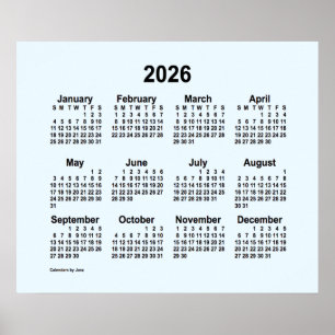 2026 Alice Blue Calendar by Janz Print