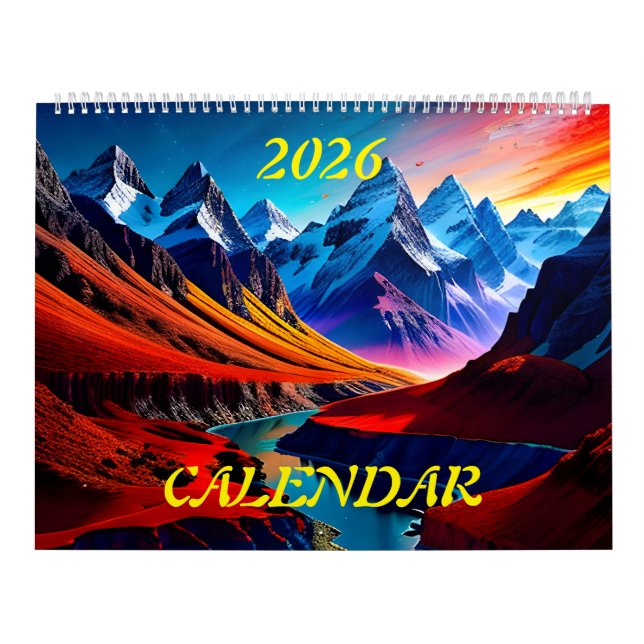 2026 Amazing Beautiful Splendor Landscapes Three Calendar (Cover)