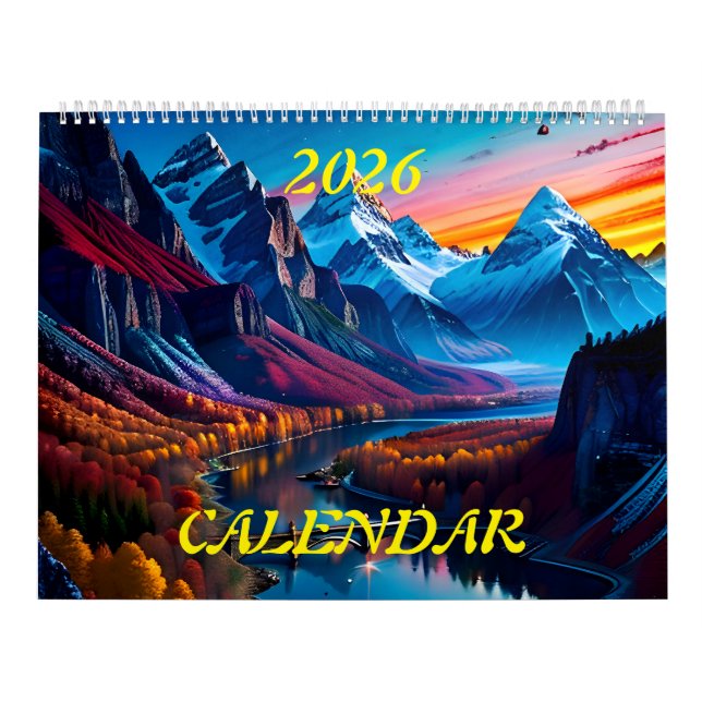 2026 Amazing Beautiful Splendor Landscapes Two Calendar (Cover)