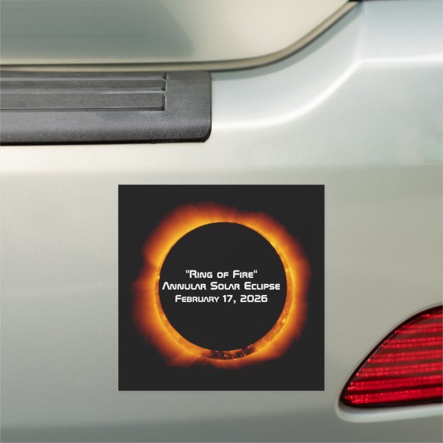 2026 Annular Ring of Fire Solar Eclipse Car Magnet (In Situ)