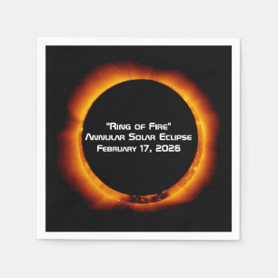 2026 Annular Ring of Fire Solar Eclipse Napkins