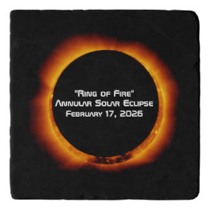 2026 Annular Ring of Fire Solar Eclipse Trivet