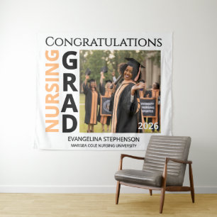 2026 Apricot Nurse Grad Graduation Backdrop