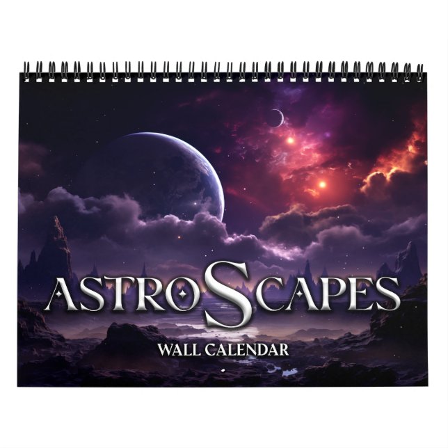 2026 Astroscapes Sci-Fi Outer Space Landscape Calendar (Cover)