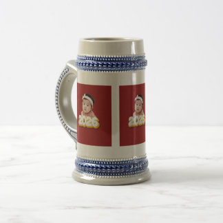 “2026 Baby Welcome” Beer Stein