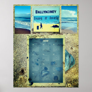 2026 Ballymoney Beach Wall Calendar Poster