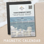 2026 Beach Magnet Calendar Business Logo QR Code<br><div class="desc">This 2026 Magnet Beach Water Scene Calendar Business Name Logo QR Code packs quite a punch -- (other sizes available) -- has a full year calendar as well as all your business information -- including logo and QR code. A handy affordable marketing giveaway for your clients with your company logo...</div>