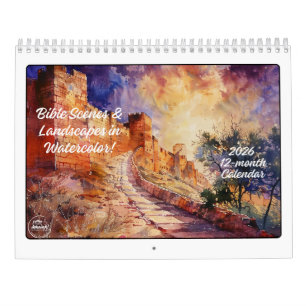 2026 Bible Scenes & Landscapes 12 month Calendar