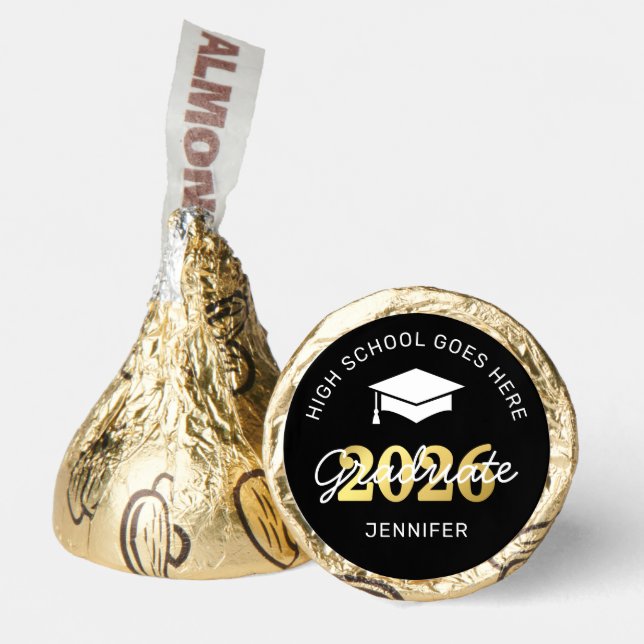 2026 Black Gold Graduate Hershey®'s Kisses® (Front)