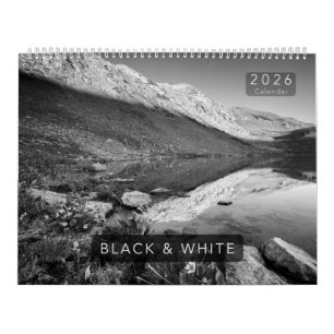 2026 Black & White Colorado Calendar