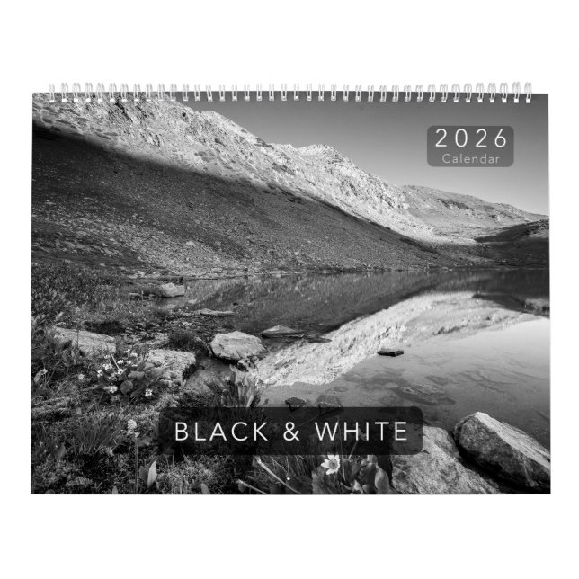 2026 Black & White Colorado Calendar (Cover)