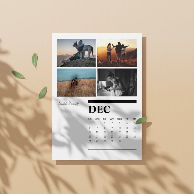 2026 Black & White Portrait Calendar - December Holder (Creator Uploaded)