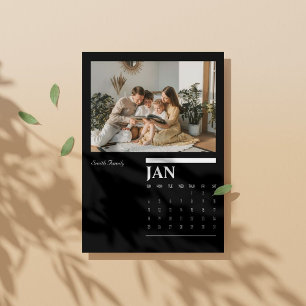 2026 Black & White Portrait Calendar - January Holder