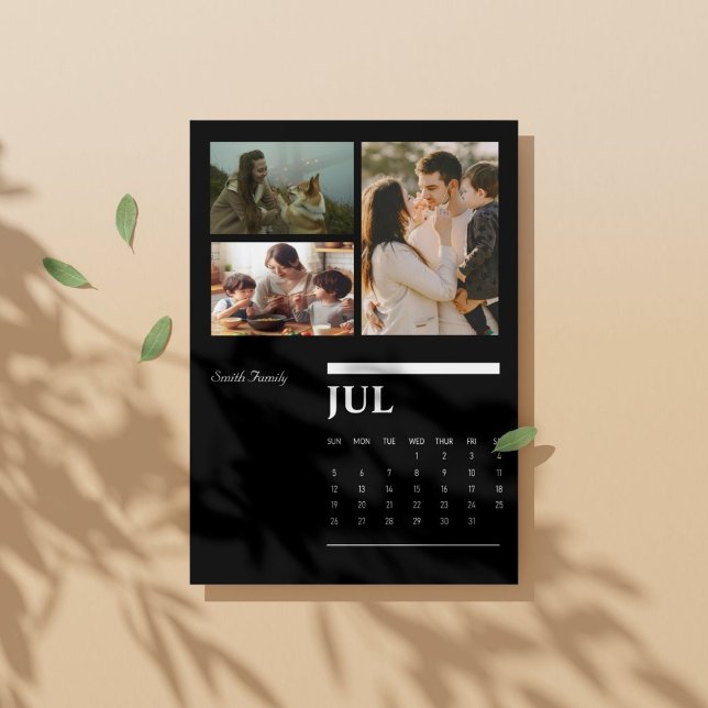 2026 Black & White Portrait Calendar - July Holder (Creator Uploaded)