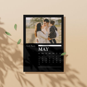 2026 Black & White Portrait Calendar - May Holder
