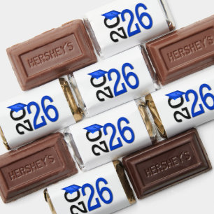 2026 Blue and Black Graduation Party Hershey's Miniatures