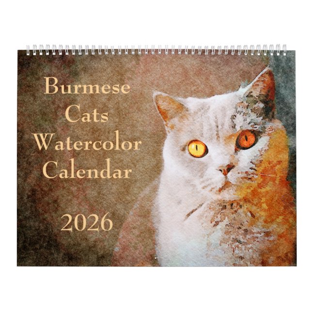 2026 Burmese Cat Mama Mom Owner Lovers Gift Calendar (Cover)
