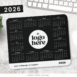 2026 Business Full Year Custom Color Calendar Mouse Pad