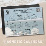 2026 Business Logo QR Beach Calendar Magnet<br><div class="desc">This 2026 Magnet Calendar Business Name Logo QR Code -- with a lovely beach scene - packs quite a punch -- has a full year calendar as well as your business name, logo and your QR code -- along with your company website written out and phone number. A handy affordable...</div>